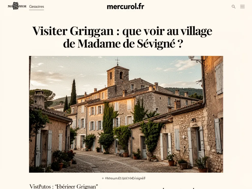 Panorama du village de Grignan avec son château au sommet